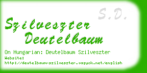 szilveszter deutelbaum business card